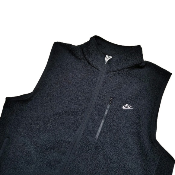 Nike Sportswear Club Winterized Fleece Vest Black Men's Size XXL FZ0894-010 - Picture 1 of 9